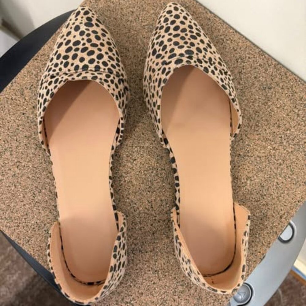 Cheeta Print Dress Flats Size 7.5